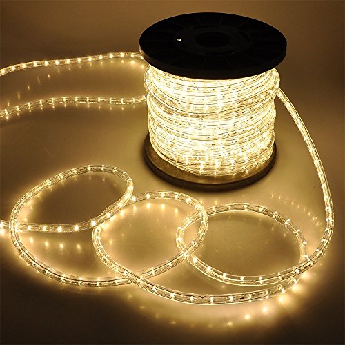 ARKSEN© Flexible 150' LED Crystal Clear PVC Tubing Rope Kit Light, Warm White