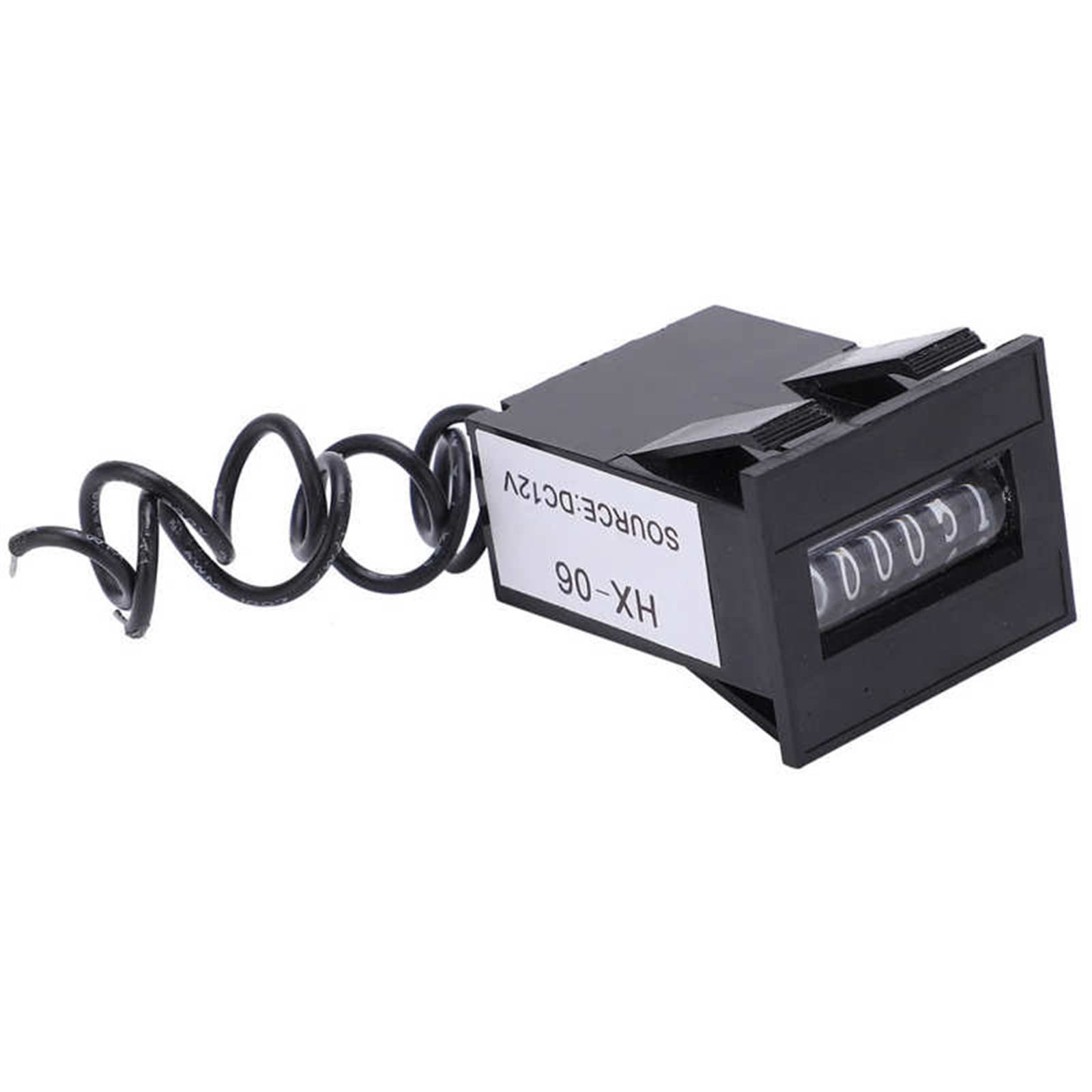 6-stelliger Elektromagnetischer Impulszähler – 12V DC, Analog, Aufwärtszähler, Inkl. Anschlussleitungen