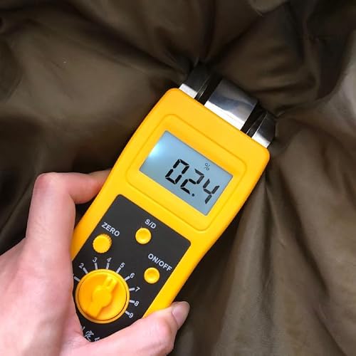 QYLTTDM Cardboard Humidity Tester, High Accuracy Paper Moisture Meter, Fast Test, with 50mm Scanning Depth, Auto Calibration and Backlit Color LCD for Printing Packaging Factory