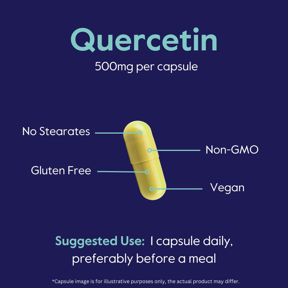 BESTVITE Quercetin 500mg (120 Veg Caps) - No Stearates - Vegan — Amazon image 5