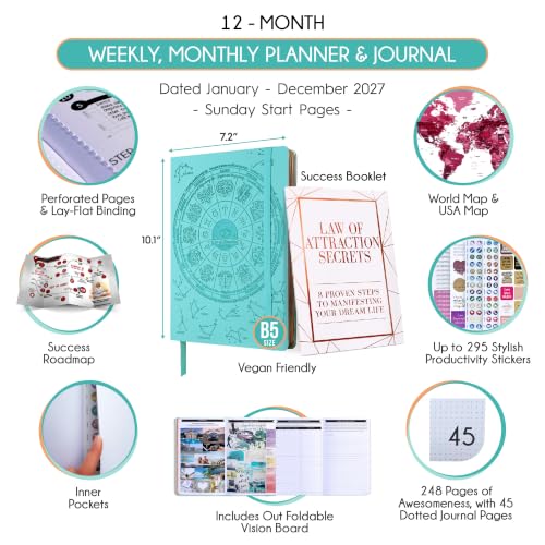 Image of 2027 Planner Weekly and Monthly & Manifestation Journal for Women