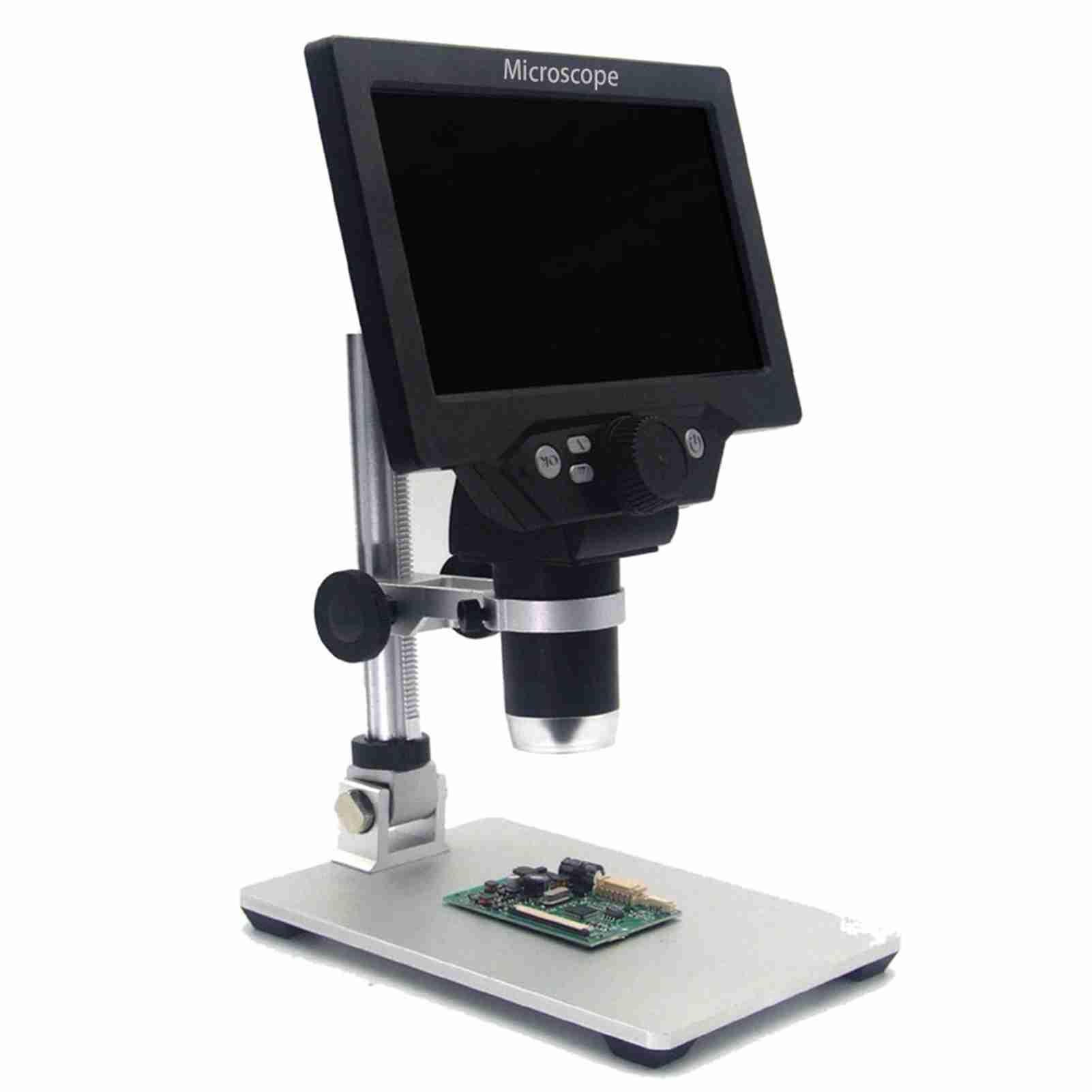 G1200 Microscopio Digital con Pantalla LCD de 7 Pulgadas, 1080P, 12MP, Zoom Continuo 1-1200X, para Soldadura, Reparación, Monedas, Biología, con Luces Flexibles