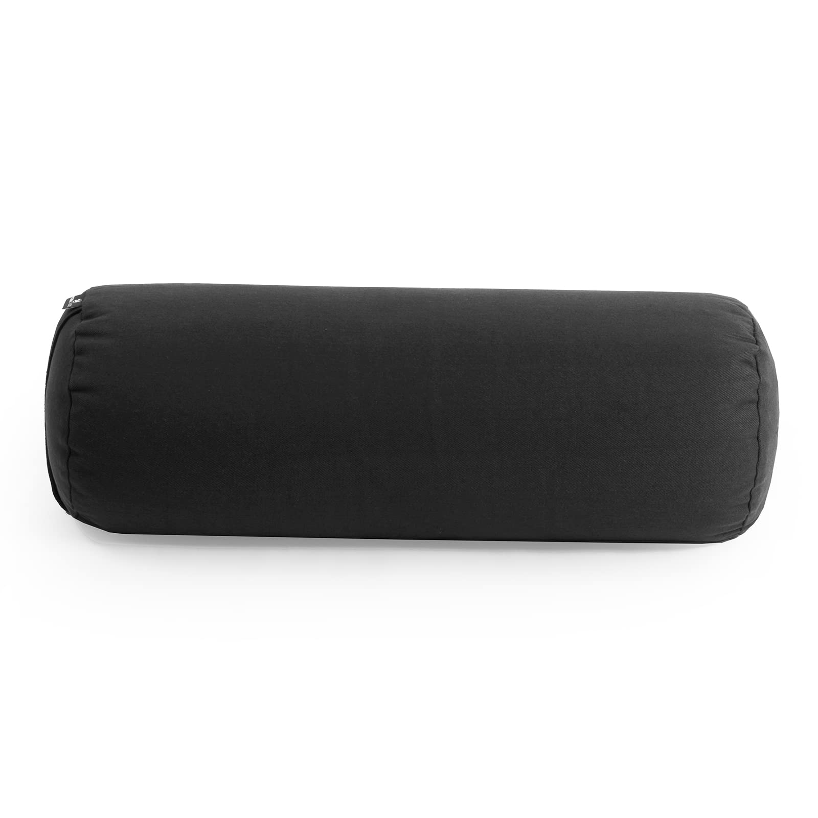 Yoga Studio Unisex YS/Lotus/BWBolster/Grafitowy Bio gryczany Wałek - 23 cm x 61 cm, Bawełniana poduszka do medytacji na wzmocnieniu z zamkiem błyskawicznym YKK - grafit szary, regularny