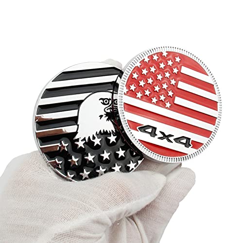 Image of CONGCONG for Jeep Emblem babge Eagle Etched Emblem 4x4 Metal Automotive Badge Specifically Designed for The Jeep Wrangler Cherokee - Stick it Anywhere (The Eagle Black)