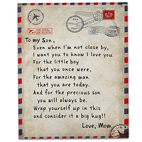 Tianbi Personalised Fleece Blanket,Letters Blanket From Mum To My Son And My Daughter - Image 2