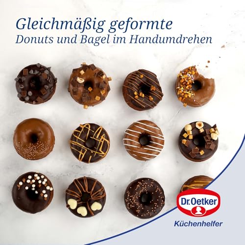 Exquisite Dr. Oetker 12er Donutbackform TRADITION – Dein Geheimnis für Perfekte Donuts mit Antihaftbeschichtung für Beste Backergebnisse, inkl. 5 Jahre Garantie