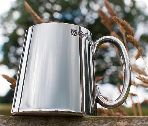 Tasse de conception impériale cadeau de baptême bébé étain quart de pinte - 4