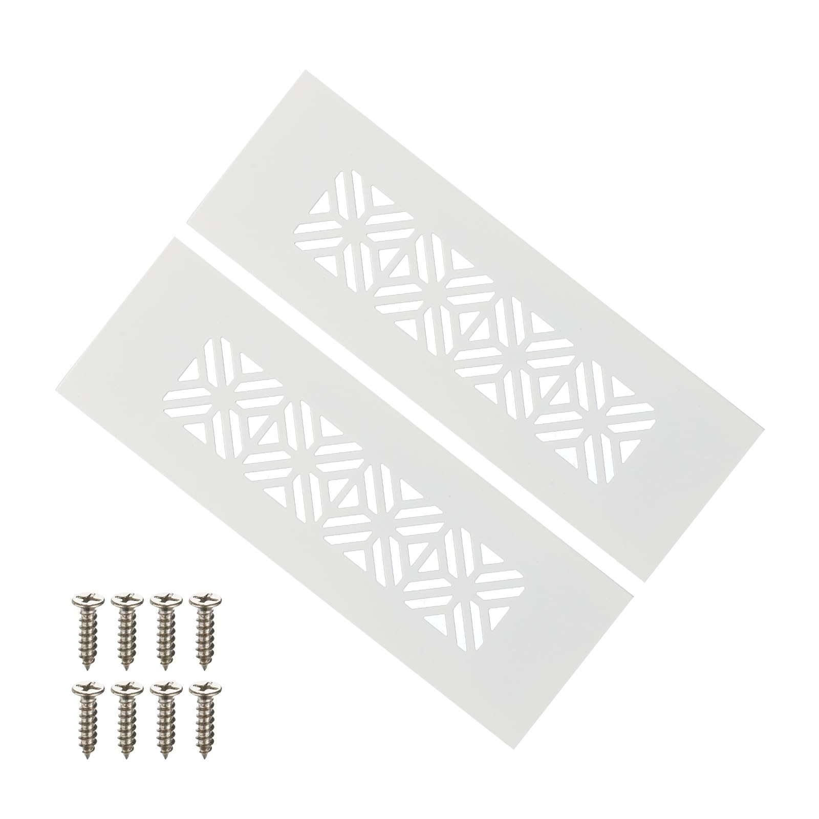 PATIKIL Door Air Vent Cover 150mm x 50mm Aluminum Light Grey 2 Pcs