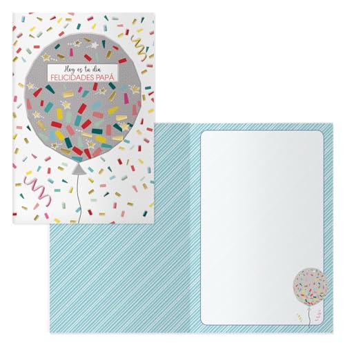 DOHE - Cartões Dia do Pai (6 unidades). - Parabéns aos pais e agradecimento, inclui envelope de papel, tamanho 11,5 x 17 cm, cartões de felicitações - festa