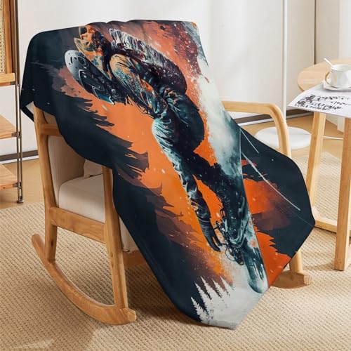 Snowboard couverture lit flannel haut de gamme plaid chaud 130x150cm - 7
