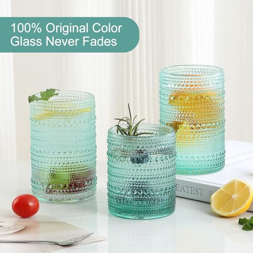 Image of ZMOWIPDL Drinking Glasses Set of 12,Light Blue 12oz & 15oz Glass Cups