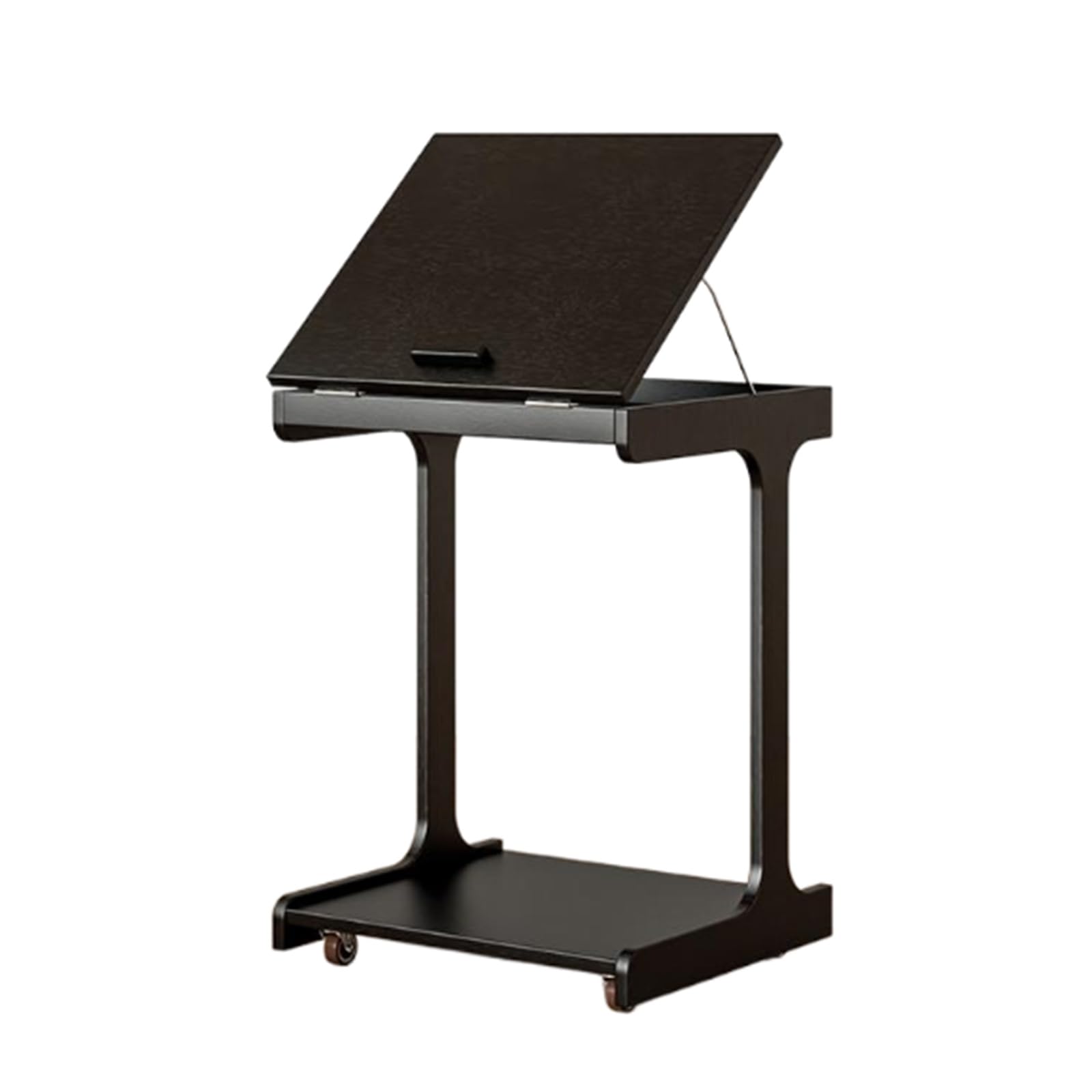 Mesa de café tipo C JATIBOSH para esquinas estrechas y ángulo ajustable de tablero