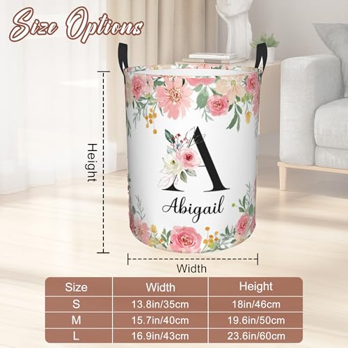 Image of Custom Name Laundry Hamper, Personalized Laundry Basket with Name for Boys Girls Kids Men Women, Customized Name Dirty Clothes Basket Gifts for Clothes Toy Bathroom Bedroom Laundry Room Dorm