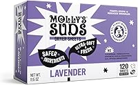 Vista 9 de Hojas suavizantes para secadora de Molly's Suds para piel sensible Reductor de estática a base de plantas, embalaje libre de plástico Sin