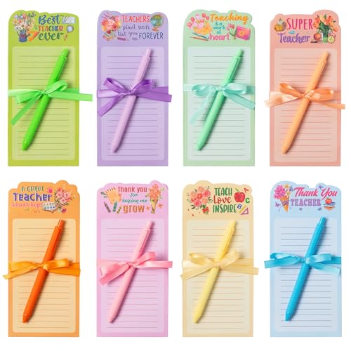 Cadeau enseignant : 24 bloc-notes amusants avec stylos pour Noël