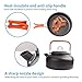 Gutsdoor Camping Cookware Set Camping Cooking Set Non Stick Family Backpacking Cooking Set Lightweight Stackable Pot Pan Kettle Bowls with Storage Bag for Outdoor Hiking (10 Piece/Set)