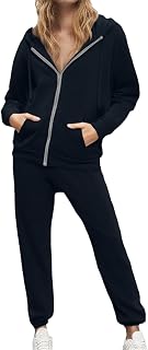 Sweatsuits Women 2 Piece Outfit Fleece Zip Up Jacket Jogger Set Oversized Hoodie and Sweatpants Set Athleisure Sets