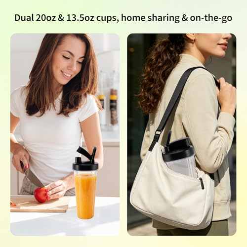 TuGoBlend Mini Blender with 2 Portable Cups (20oz + 13.5oz)
