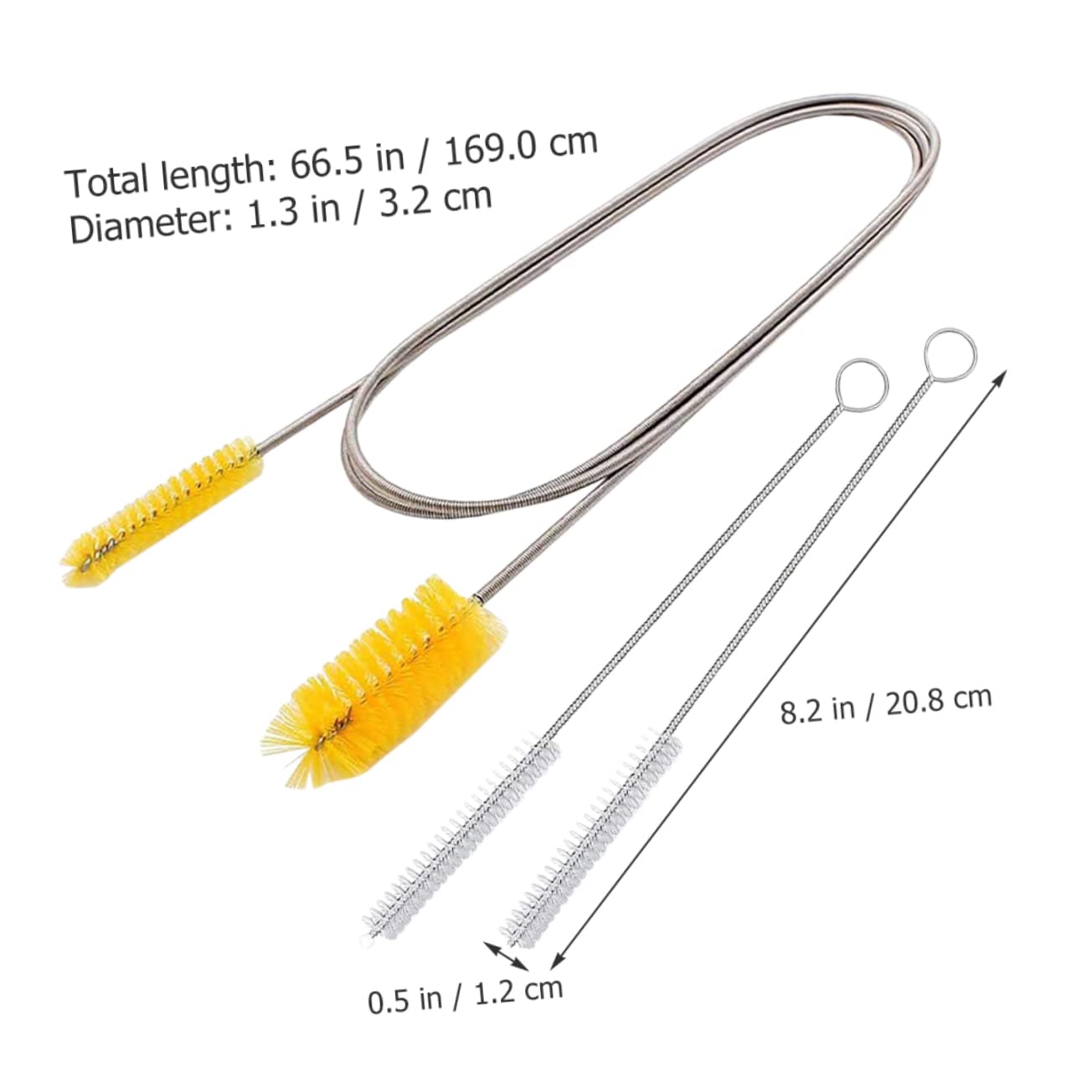 Mipcase 5 Juegos Cepillo para Limpieza De Peceras Cepillo De Drenaje Limpiador De Acuarios Cepillo para Pecera Cepillo De Acuario Lavabo Material del Resorte: Acero Inoxidable Cepillar