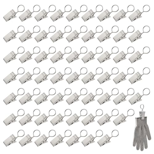 60 Piezas De Clips Para Cortinas, Con Gancho En Acero Inoxidable, Pinzas Metálicas Resistentes, Antióxido Y Multiusos Para Cortinas De Ducha, Luces Led, Artesanía, Decoración Del Hogar, Plata