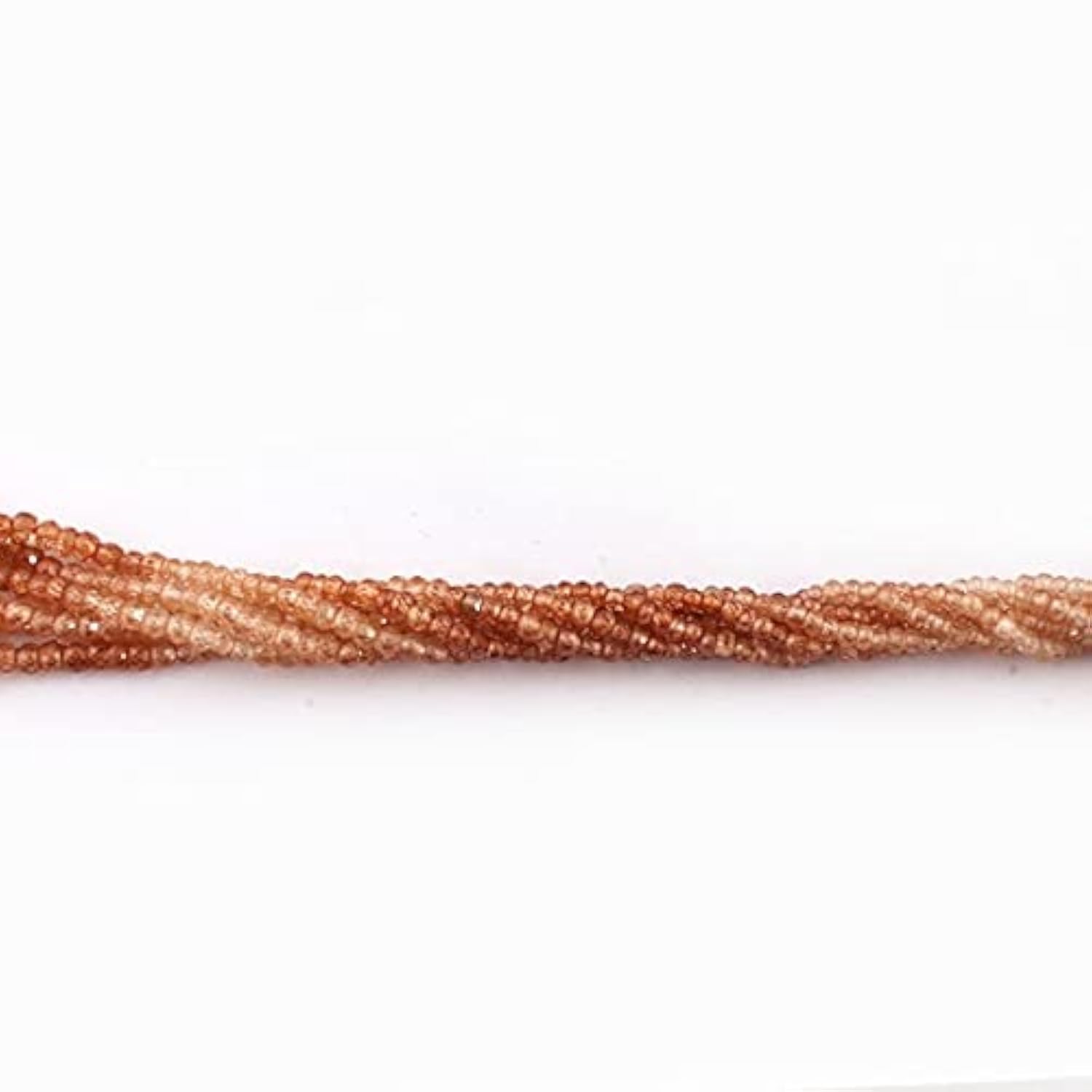 Zircon marron en rang de rondelles facettées de qualité supérieure pour bijoux artisanaux