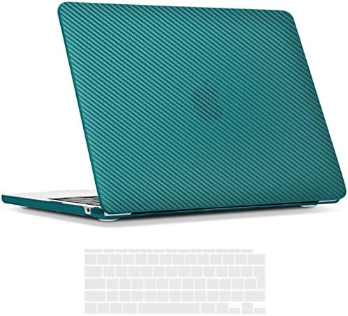 iNeseon Case Cover Compatible with MacBook Air 13 inch A2337(M1)/A2179/A1932,Slim Hard Shell Case + Keyboard Cover for MacBook Air 13 with Touch ID Released 2018-2021, Crystal Clear