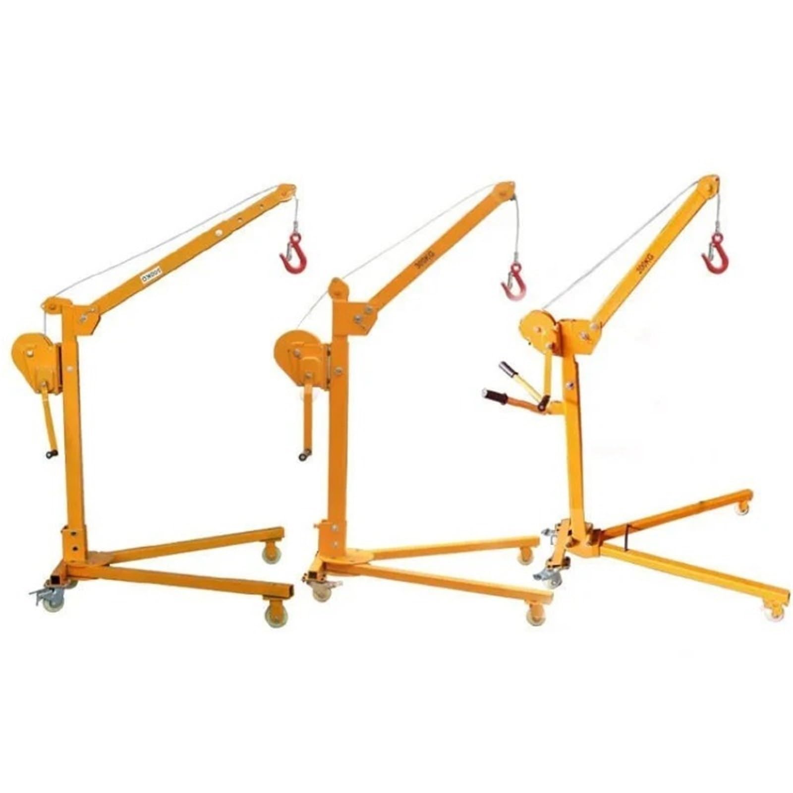 Tragbarer Mini-C mit Handkurbel und elektrischem Hebezeug, 300 kg, kleine Hebebühne für Zuhause und Worhop