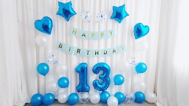 Amazon | 6歳誕生日 バルーン 風船 飾り付け セット ブルー 数字