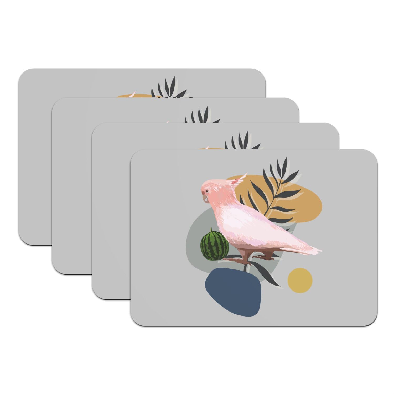 Sets de table jungle tropicale pour decorer une table de dejeuner