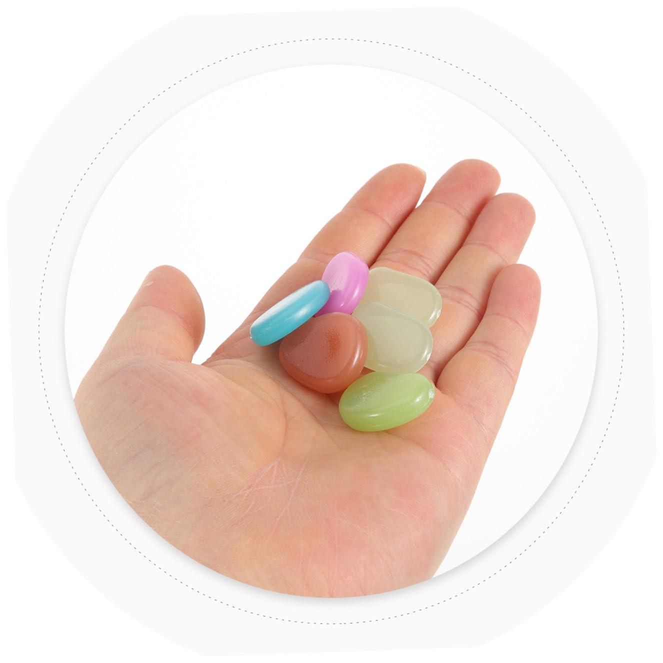 POPETPOP 2 Set Ciottoli Luminosi Acquario Rocce per Pesci Betta Pietre Dell'acquario Sostituibili Delicati Ciottoli D'acquario Accessorio per Acquario Rocce Luminose Resina 200 Pezzi * 2