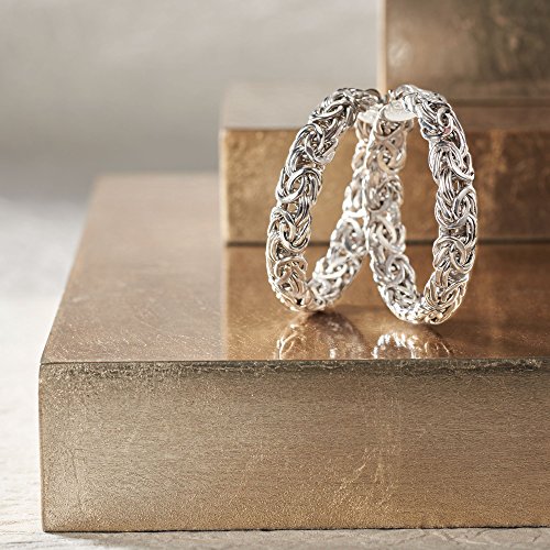 Ross-Simons Sterling Silver Byzantine Hoop Earrings #TOP2