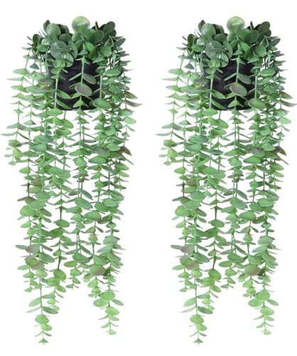 Image of Artificial Vines Fake Greenery Garland Willow Leaves Faux Hanging Plants Trailing Weeping Ivy Drooping Hanging Vines Faux Plants Realistic Home Office Christmas Holiday Decor (2, Design2)