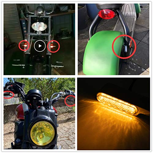 Evomos Motorcycle Mini Led Turn Signal Light 8Mm Indicator Blinker Light Flasher Lamp #TOP1