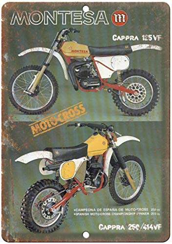 ECONG Montesa Cappra Motocross Letrero De Pared De Metal Carteles De Chapa Advertencia Colgante Vintage Lámina De Arte Cartel Celebridad Bar Cafe Jardín Regalo