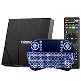  Android TV Box 10.0 2GB 16GB Decodificador Smart TV Box H616 USB 2.0 1080P Ultra HD 4K 6K HDR WiFi 2.4GHz Reproductor Multimedia de Transmisión con Mini Teclado Inalámbrico Retroiluminado