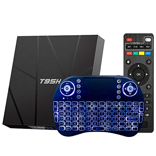 Android TV Box 10.0 2GB 16GB Decodificador Smart TV Box H616 USB 2.0 1080P Ultra HD 4K 6K HDR WiFi 2.4GHz Reproductor Multimedia de Transmisión con Mini Teclado Inalámbrico Retroiluminado
