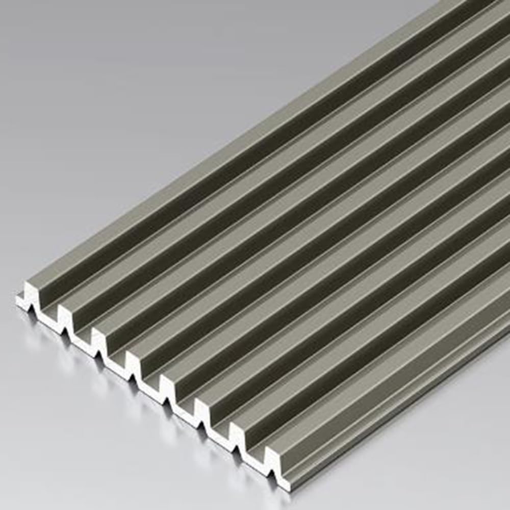 Strisce Antiscivolo for Scale in Laminato in Alluminio, Protezione Bordi in Metallo da 35,4 Pollici, Striscia di Transizione Piatta Pavimento Antiscivolo for Gradini(Champagne,5cm/2in)
