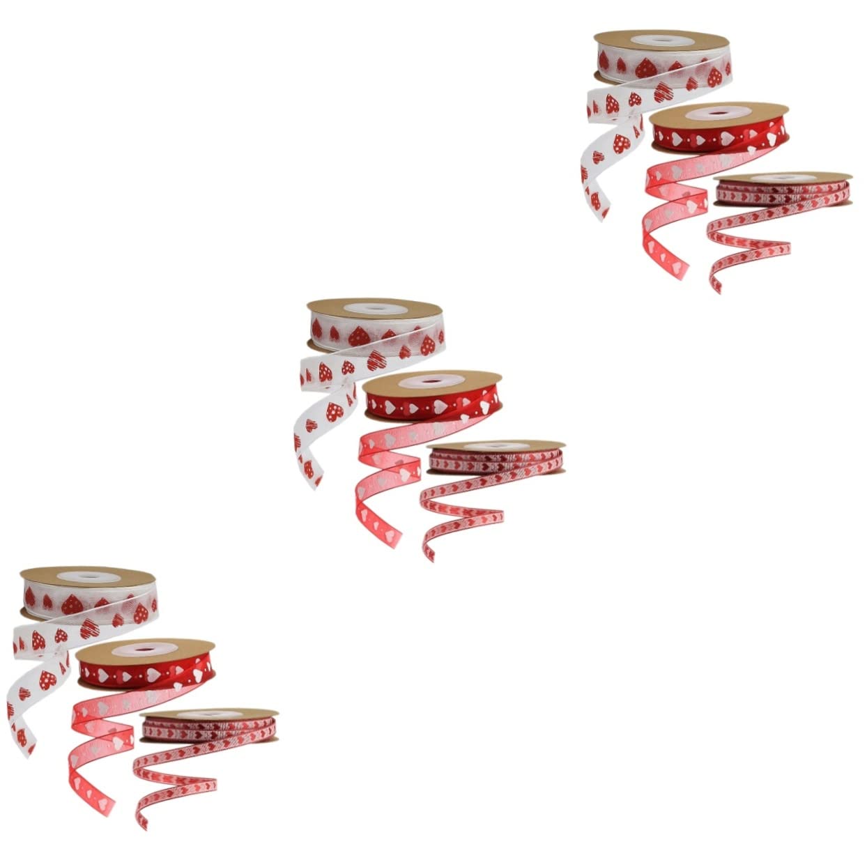 Rubans de la Saint Valentin strass cœur decoration fete polyester