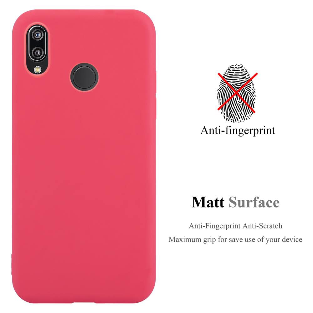 Cadorabo Custodia per Huawei P SMART/Enjoy 7S in ROSSO METALLO - Rigida