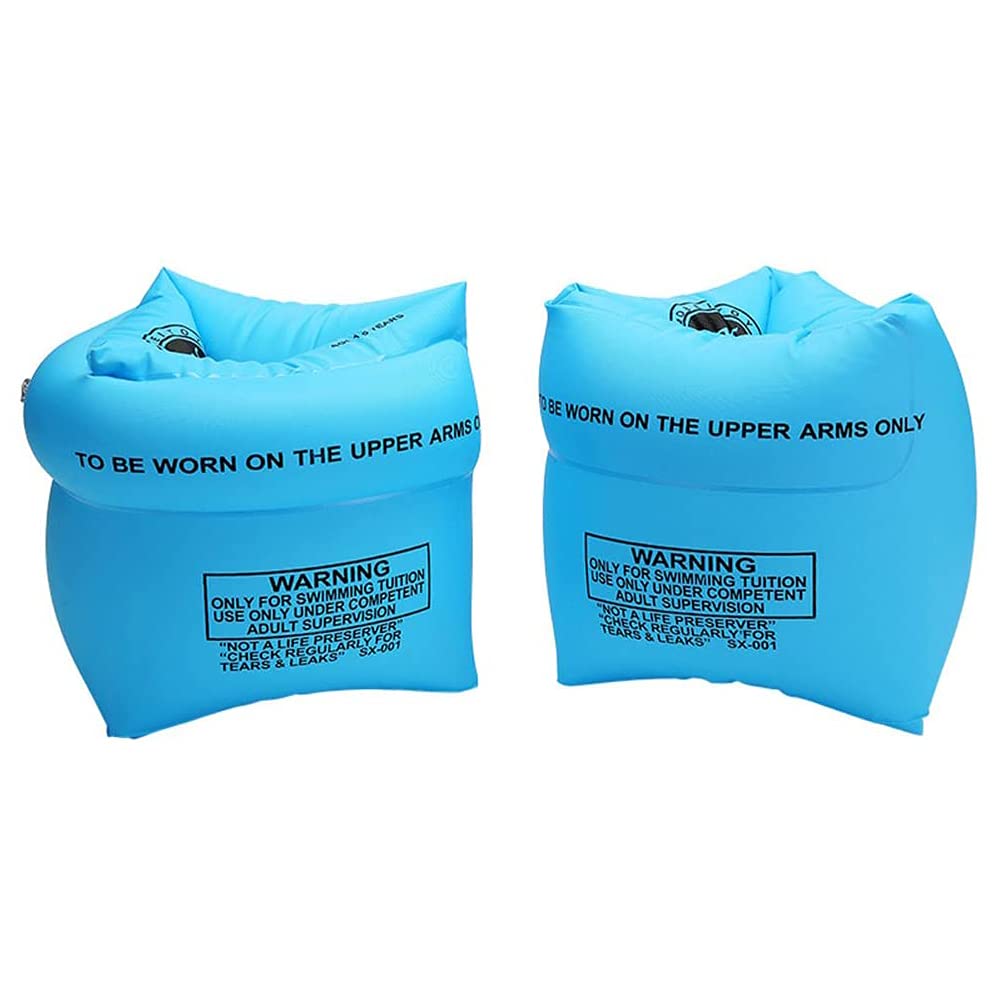 1 Pair Arm Float Rings Inflatable Sleeves, PVC Arm Floaties Inflatable Swim Floater Sleeves for Kids Adults