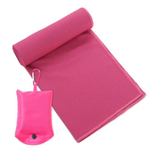 Feicuan Toalla de microfibra para gimnasio y playa, 90 x 30 cm, de secado rápido, compacta, con bolsa de almacenamiento y gancho, toalla de refrigeración, ligera, absorbente, para deportes, natación,