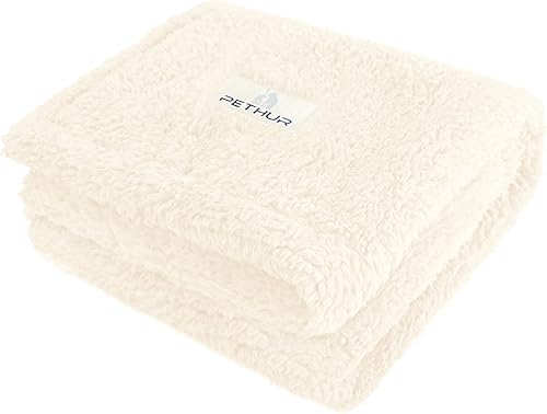 PETHUR Manta impermeable para mascotas para cama, sofá, manta de piel sintética de felpa suave para perro, cachorro, gato, gris oscuro, L