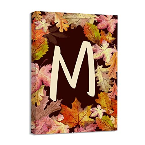 Toile murale lettre M pour créer un cocon d'automne dans votre chambre
