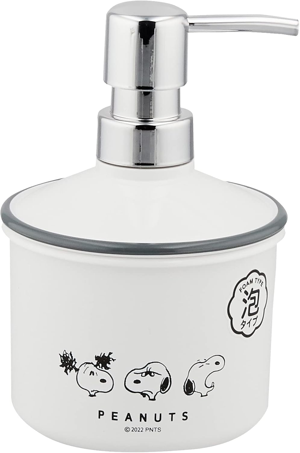 Marimo Craft SPMU-031 Snoopy Unique Wide Dispenser, Small, Foaming Type, White, Diameter 3.5 x Height 5.9 inches (9 x 15 cm)