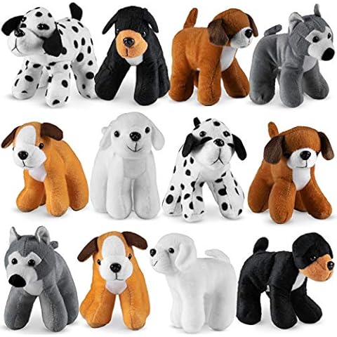 Bedwina Plush Puppy Dogs - (Pack of 12) 6 Inches Tall Stuffed Animals Bulk Assorted Puppies and Cute Stuffed Plushed Dog Puppies Assortment, Stocking Stuffers Cover