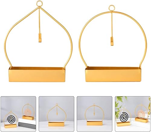 Miniatura 4 de MAGICLULU Soporte de bobina de mosquito para quemador de incienso, portátil, moderno, soporte de bobina de incienso para interiores y exteriores,