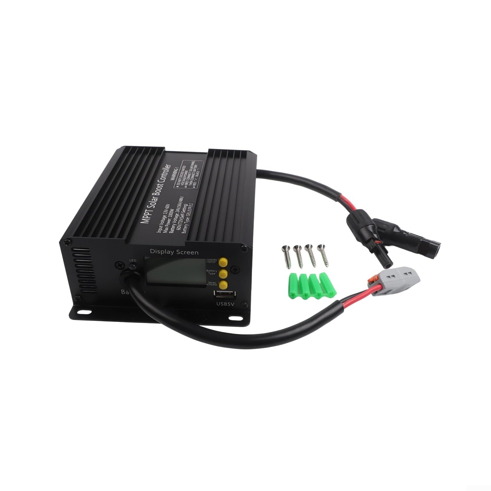 Controller di generazione di energia fotovoltaica da 1000 W per scooter elettrici da 24 V, 48 V, 60 V, 72 V, regolatore di carica per batterie al piombo e batterie