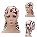 Pre Tied Chemo Head Scarf 3 Packed Beanie Skull Cover Cap for Women (Set4-Floral)
