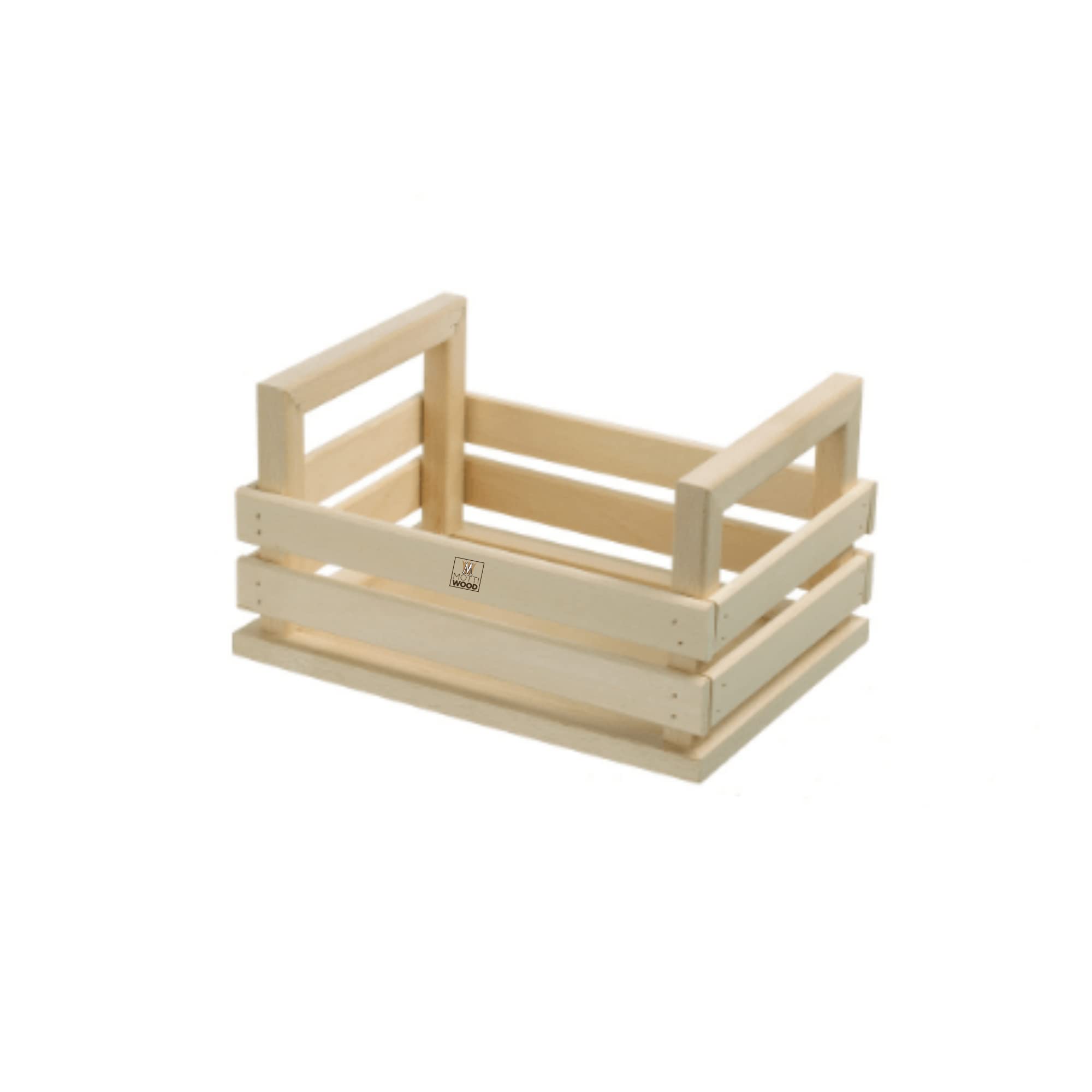 Cassetta in Legno Multiuso Cestino Porta Oggetti 20x14.5x11h Faggio
