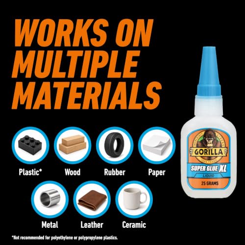 Gorilla Super Glue XL, Clear, All Purpose, 25 g | Fast Setting Liquid Adhesive, Bonds Wood, Metal, and Ceramics, Perfect for Projects and Repairs - image 6